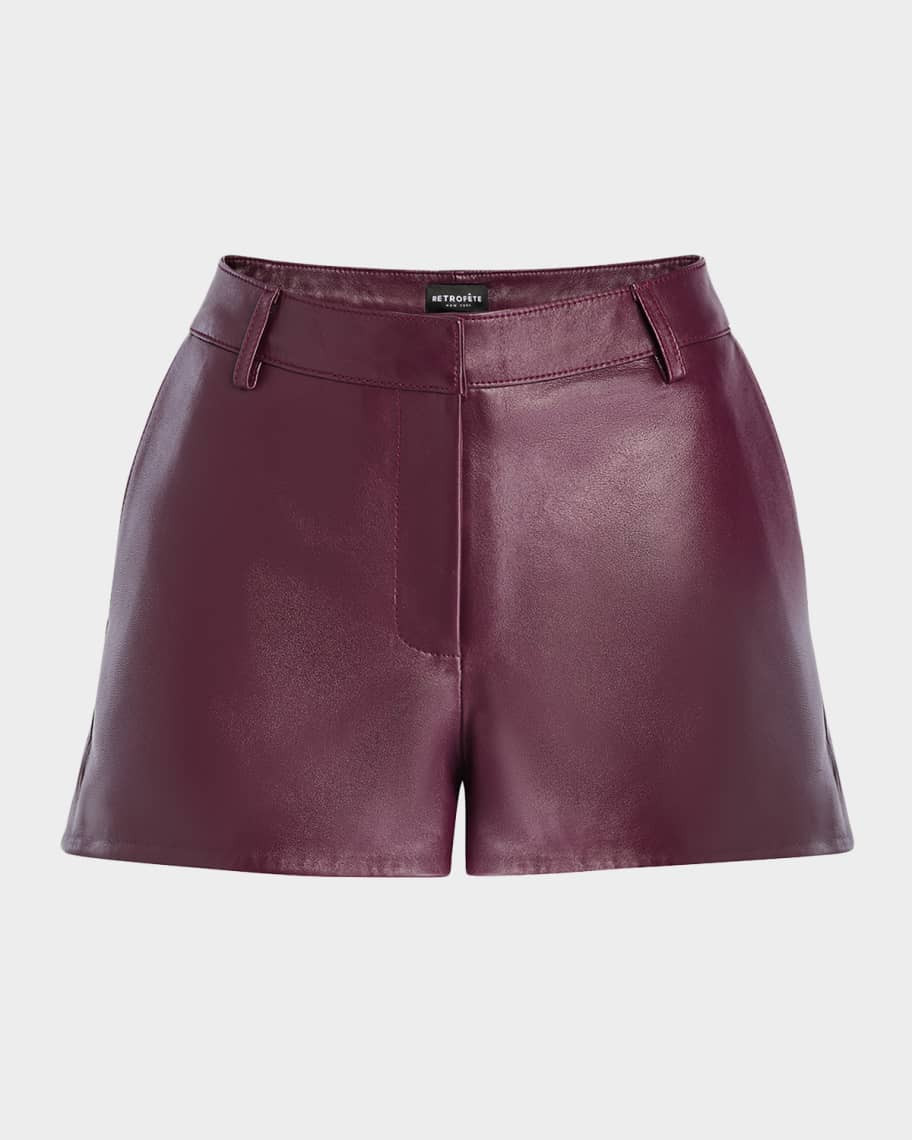 Retrofete Naya Vegan Leather Shorts | Neiman Marcus