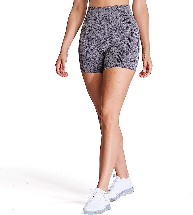 Aoxjox Women's High Waisted Vital Seamless Workout Yoga Gym Shorts | Amazon (US)