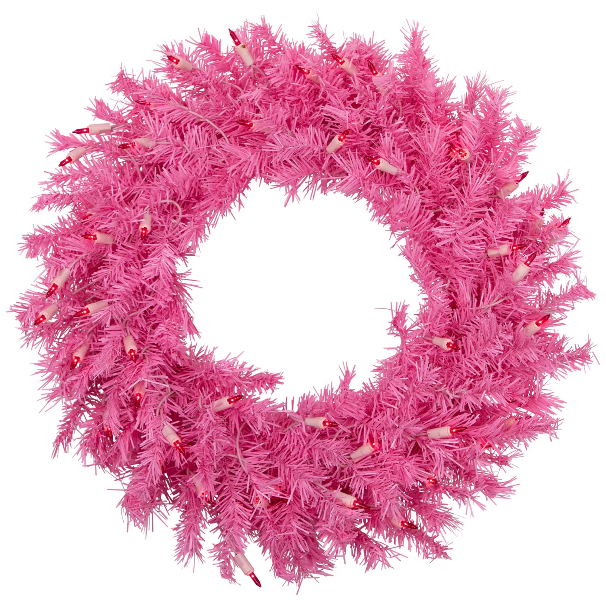 Northlight 24" Pre-Lit Pink Spruce Artificial Christmas Wreath | Kohl's