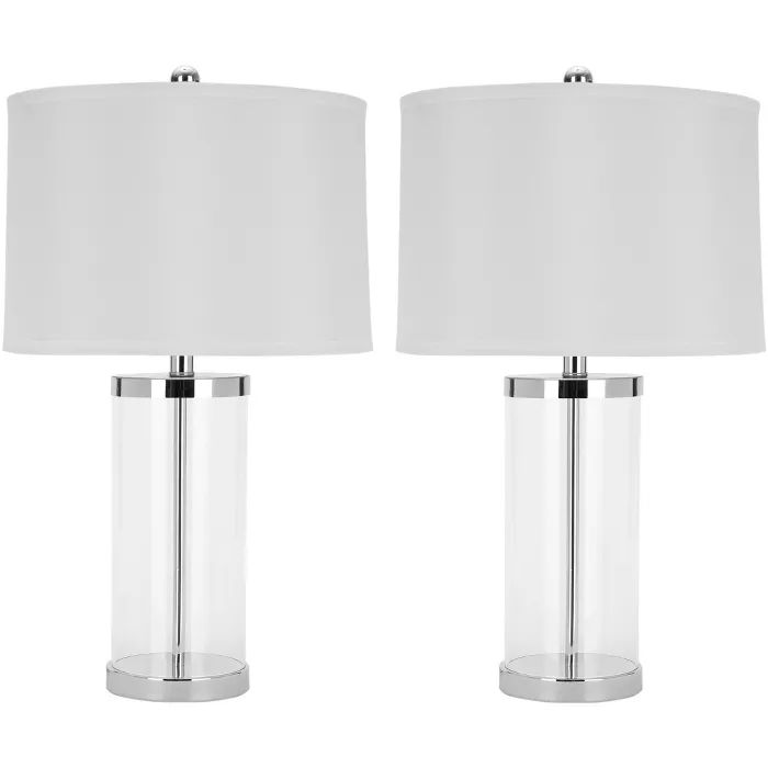 Jeanie Glass Cylinder Lamp (Set of 2)  - Safavieh | Target