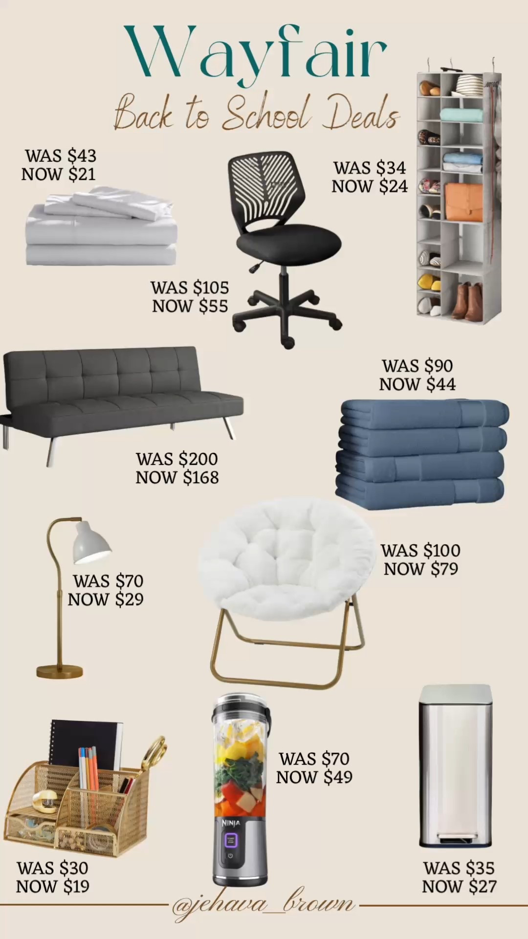 Wayfair back to school deals double as time to stock up on your home needs for cheap! 
So many great deals if sending your kid back to college, for apartments or just for your home now! 





Home essentials, back to school, back to college, college deals, affordable home decor, office deals

#LTKSaleAlert #LTKKids #LTKHome