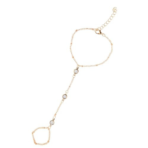 Hand Chain Bracelet Ring Gold Hand Chain Bracelet For Women Hand Chain Bracelet Gold 14k Gold Diamond Hand Chain Birthday Presents Fashion Boho Beach Jewelry Presents For Ladies, Mothers, Friends | Amazon (US)