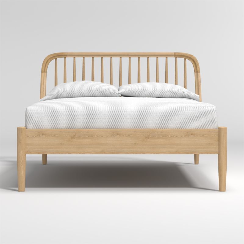 Bodie Oak Spindle Kids Full Bed + Reviews | Crate & Kids | Crate & Barrel