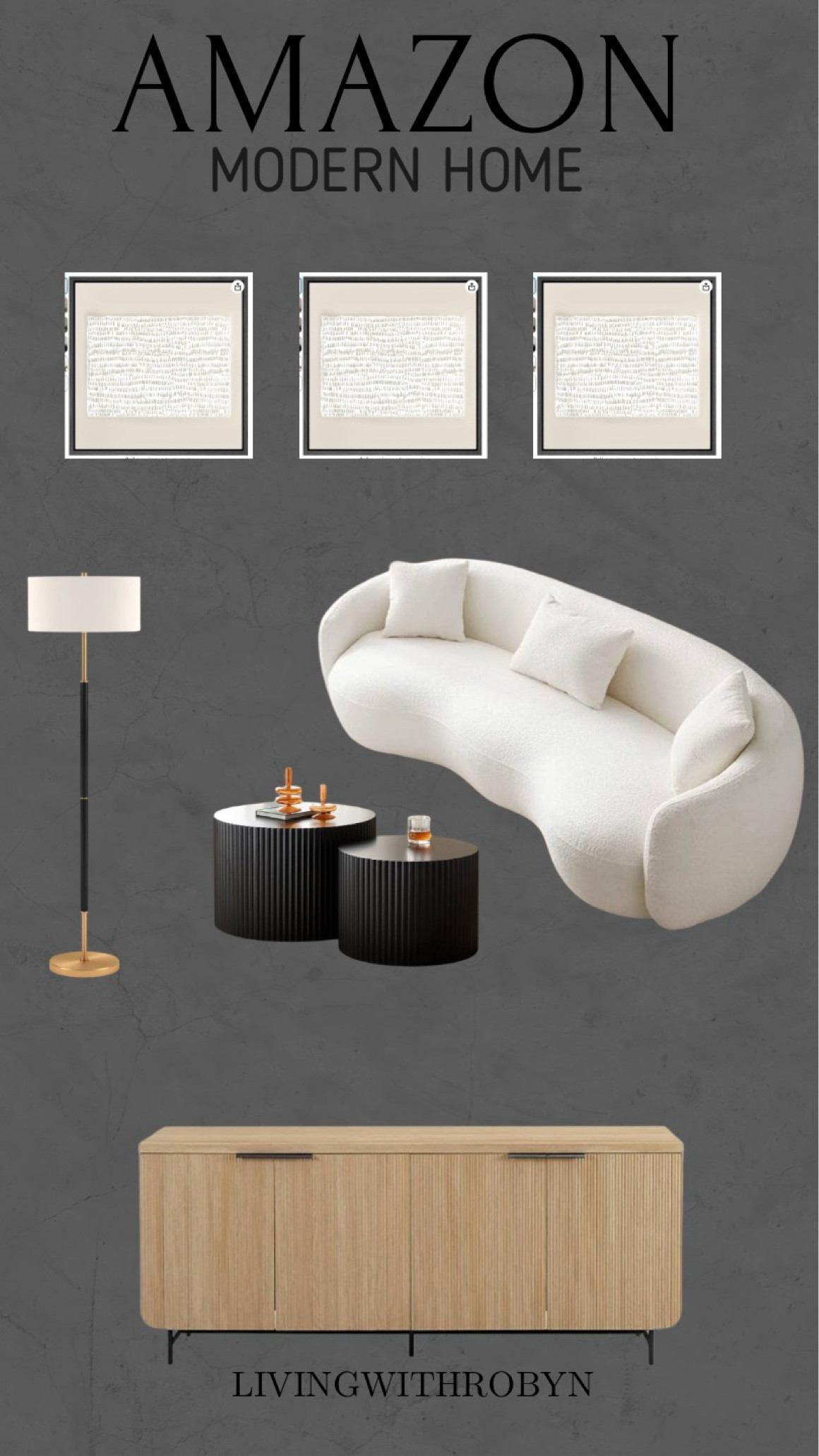 Beautiful Designer Inspired Pieces from Amazon 
Modern home 
Organic modern 
Home Decor 

#LTKhome