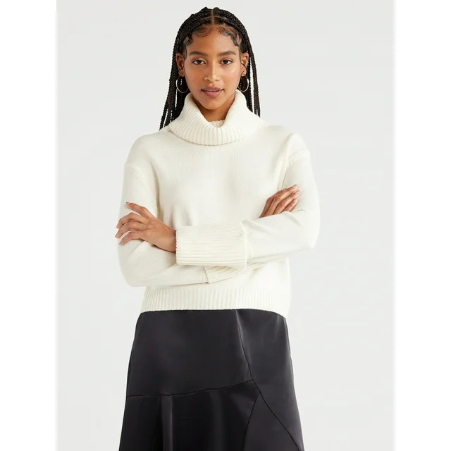 Scoop Women’s Chunky Turtleneck Sweater, Sizes XS-XXL | Walmart (US)