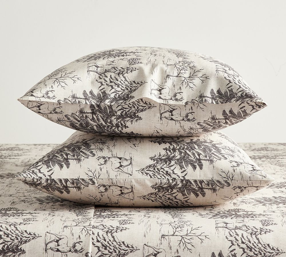 Rustic Forest Percale Pillowcases - Set of 2 | Pottery Barn (US)