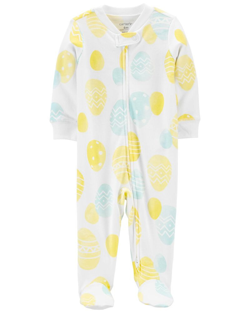 1-Piece Easter 2-Way Zip 100% Snug Fit Cotton Footie PJs | Carter's