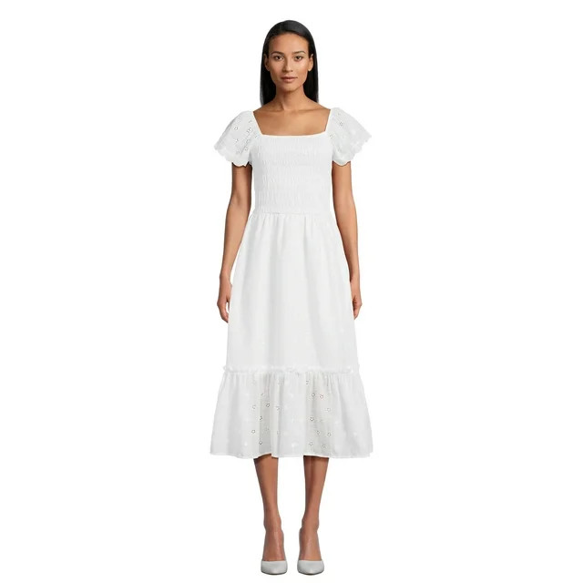 Simply Shabby Chic Just Me & Mommy Womens Matching Windowpane Eyelet Dress, Sizes S-XXXL | Walmart (US)