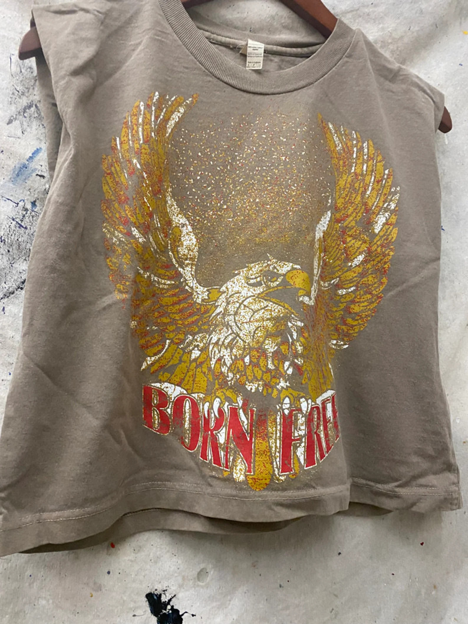 Born Free Boxy Midriff Muscle Crop Top - Etsy | Etsy (US)