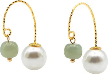 Ana Pearl jade thread earrings | Nordstrom