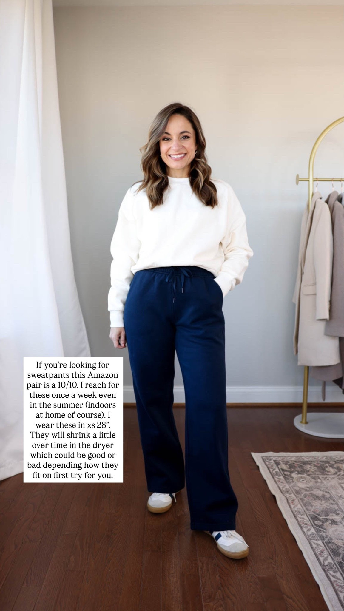 I love these sweatpants and am excited to see them restocked this season after selling out quickly last year. I’m wearing them in xs (28” inseam). They are true to size, they will shrink a little in the dryer over time so keep that in mind with sizing. 

Pants: xs (28” inseam option) 
Sweatshirt: xxs

#LTKPetite