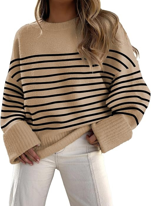 ANRABESS Women Oversized Cozy Knit Sweaters 2026 Fall Fashion Outfits | Amazon (US)