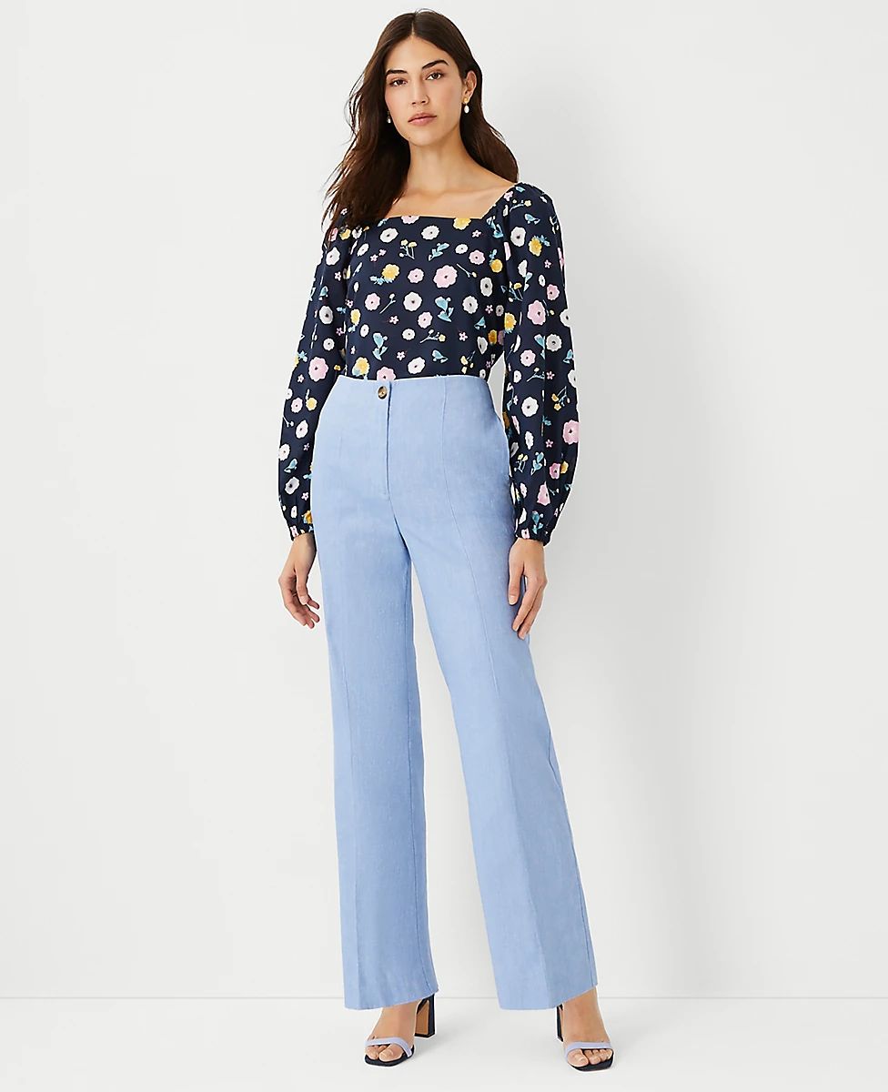 The Chambray Seamed Pant | Ann Taylor (US)