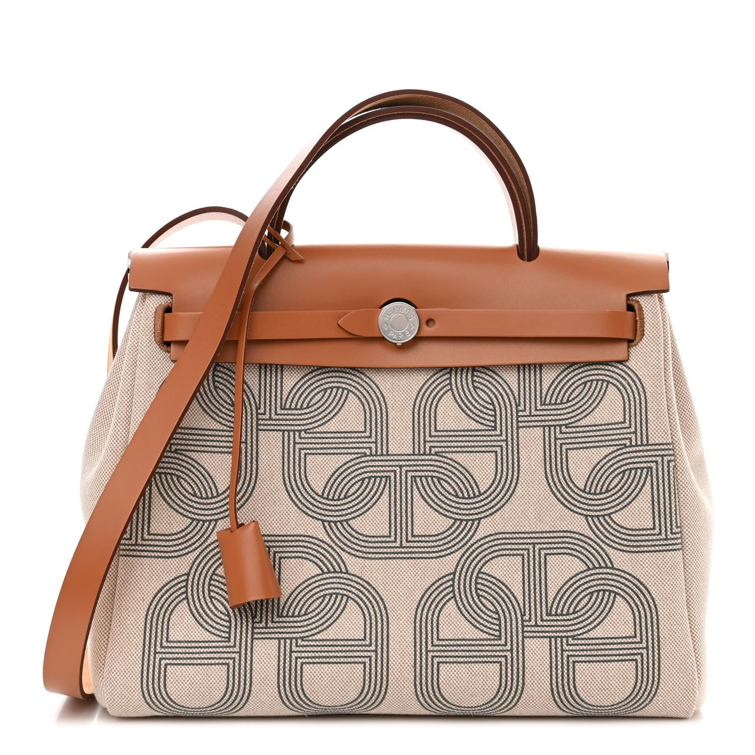 H Plume Canvas Vache Hunter Circuit 24 Herbag Zip Retourne 31 Naturel | FASHIONPHILE (US)