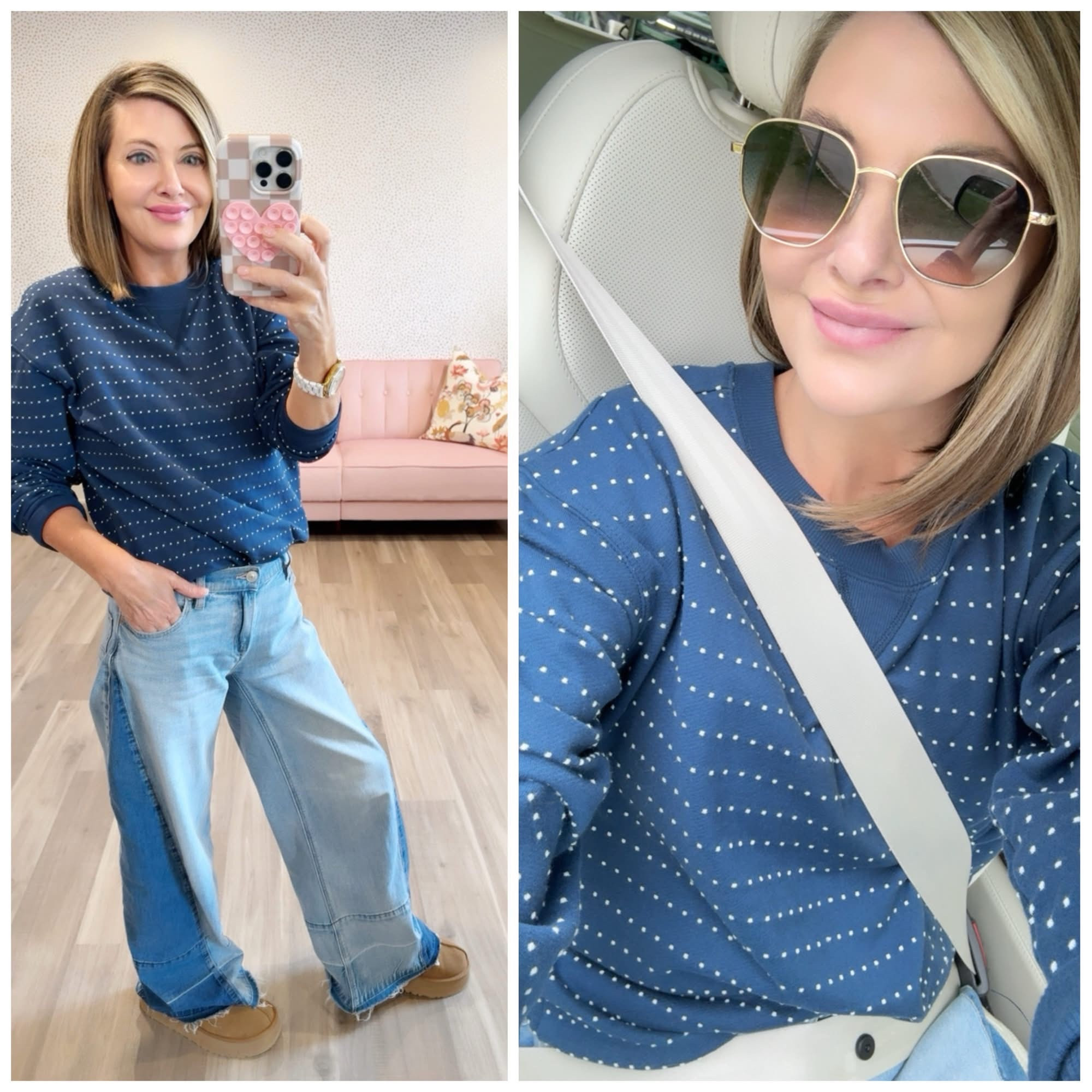Both of my lightweight sweatshirt and wide leg jeans are on sale today. 🙌 This was just a quick outfit I threw together and it’s been so comfy.  GIVE me all the BLUES! 



#LTKdayinmylife #LTKSeasonal #LTKgrwm