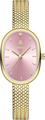 MASTOP Petite Vintage Oval Gold Women’s Watch, Waterproof Elegant Bracelet Watch for Small Wris... | Amazon (US)