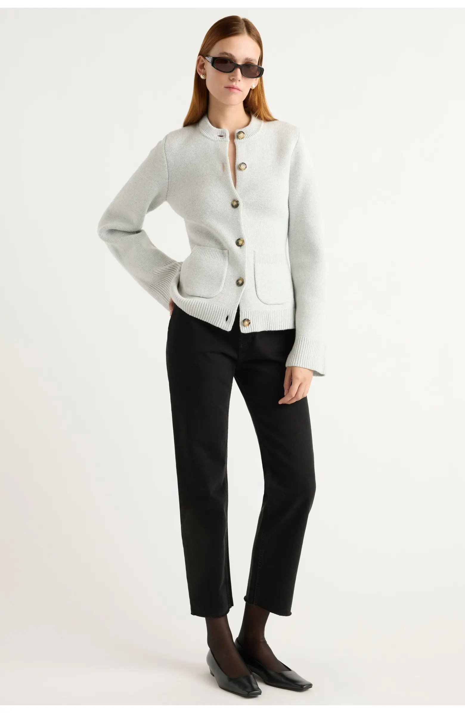 Modern Citizen Eames Cotton Wool Button Cardigan | Nordstrom | Nordstrom