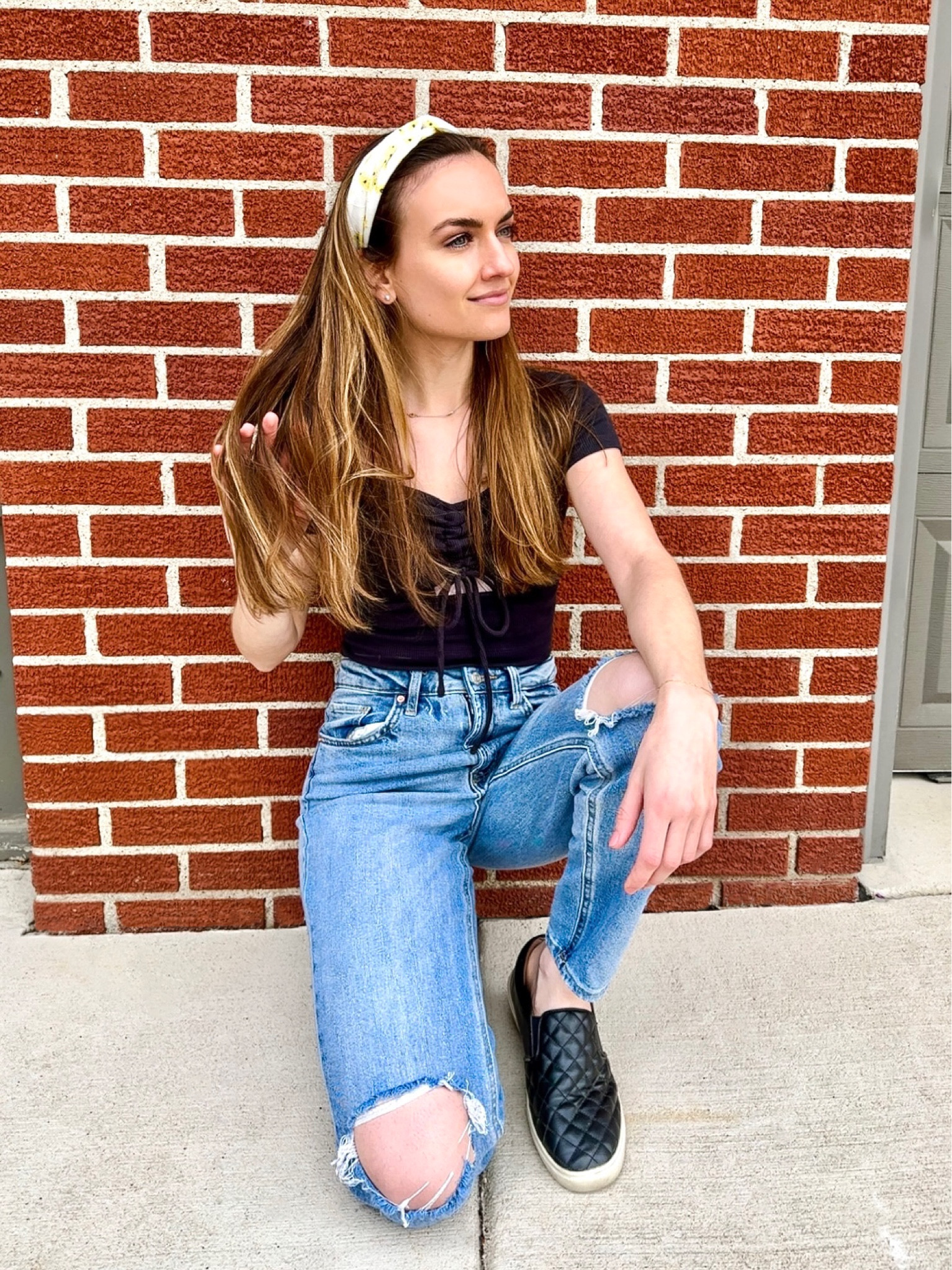 Embroidered flower head wrap - on clearance for $3!

Sunflower choker - under $25!

Black quilted slip on shoes - TTS (wearing size 10)

#LTKunder50 #LTKsalealert #LTKshoecrush