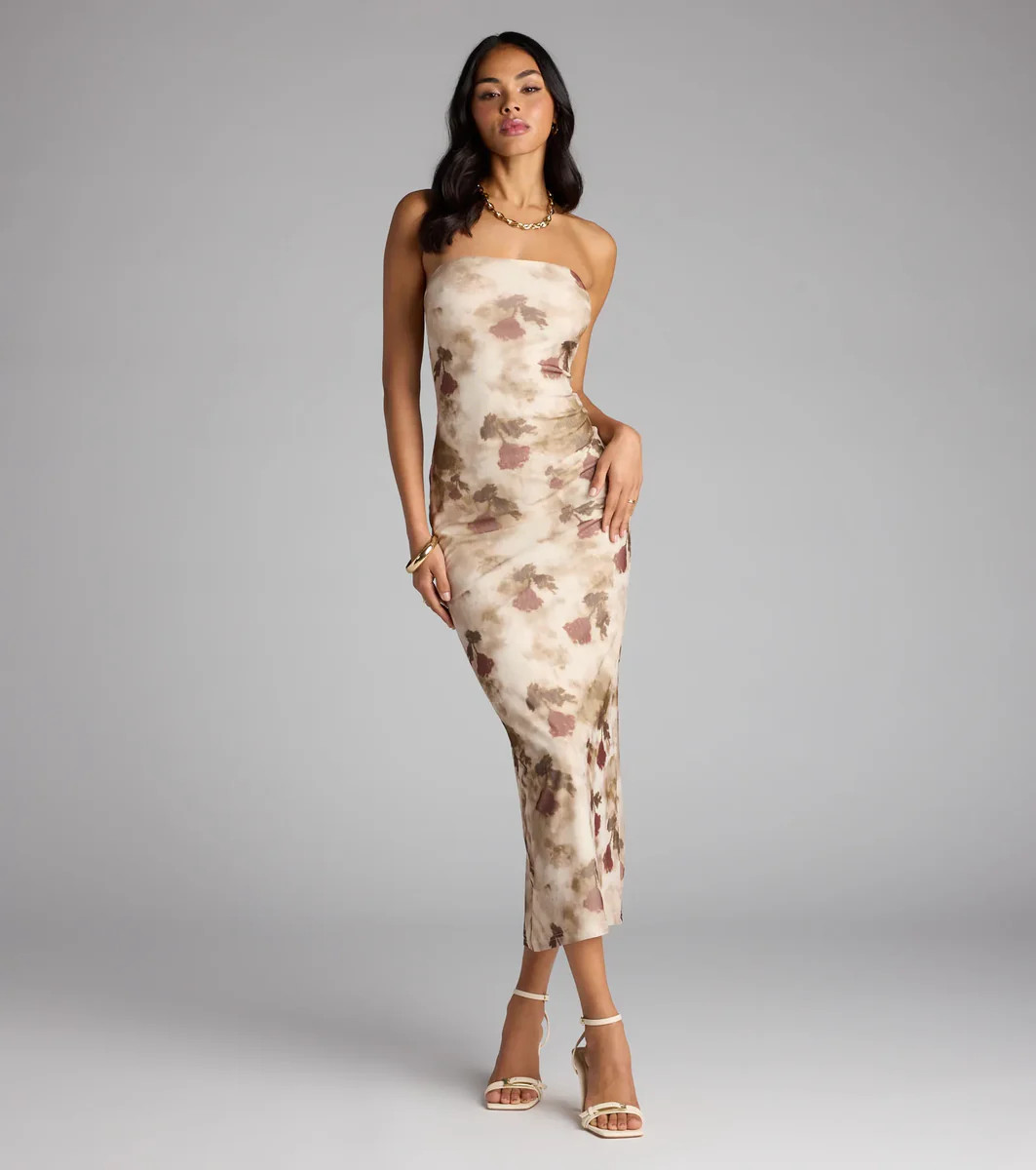 Flirt In Full Bloom Floral Midi Dress | Windsor Stores