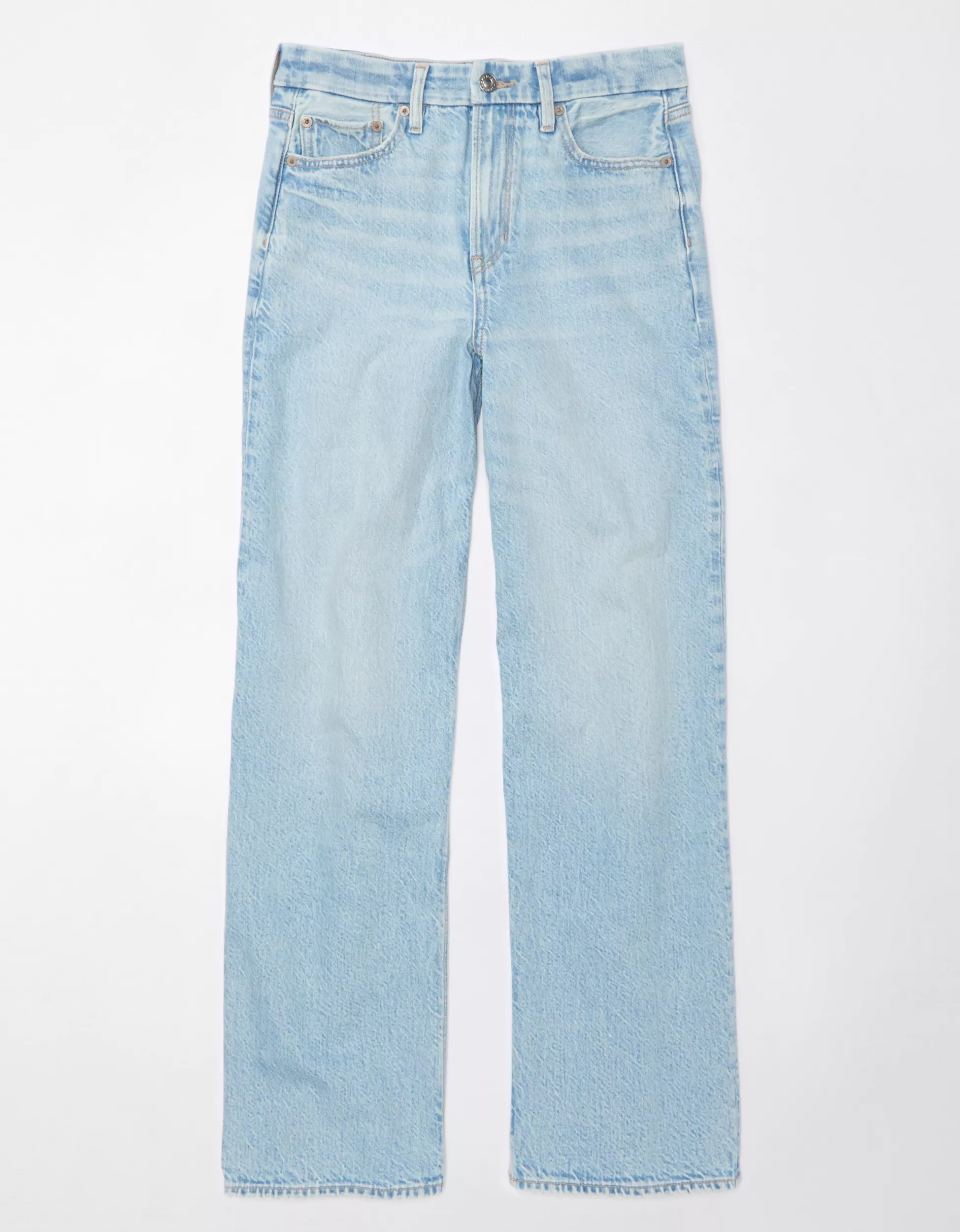 AE Strigid Curvy Super High-Waisted Baggy Straight Jean | American Eagle Outfitters (US & CA)