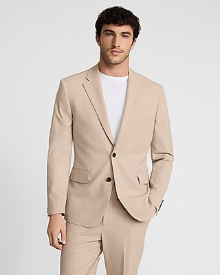 Classic Khaki Stretch Suit Jacket | Express
