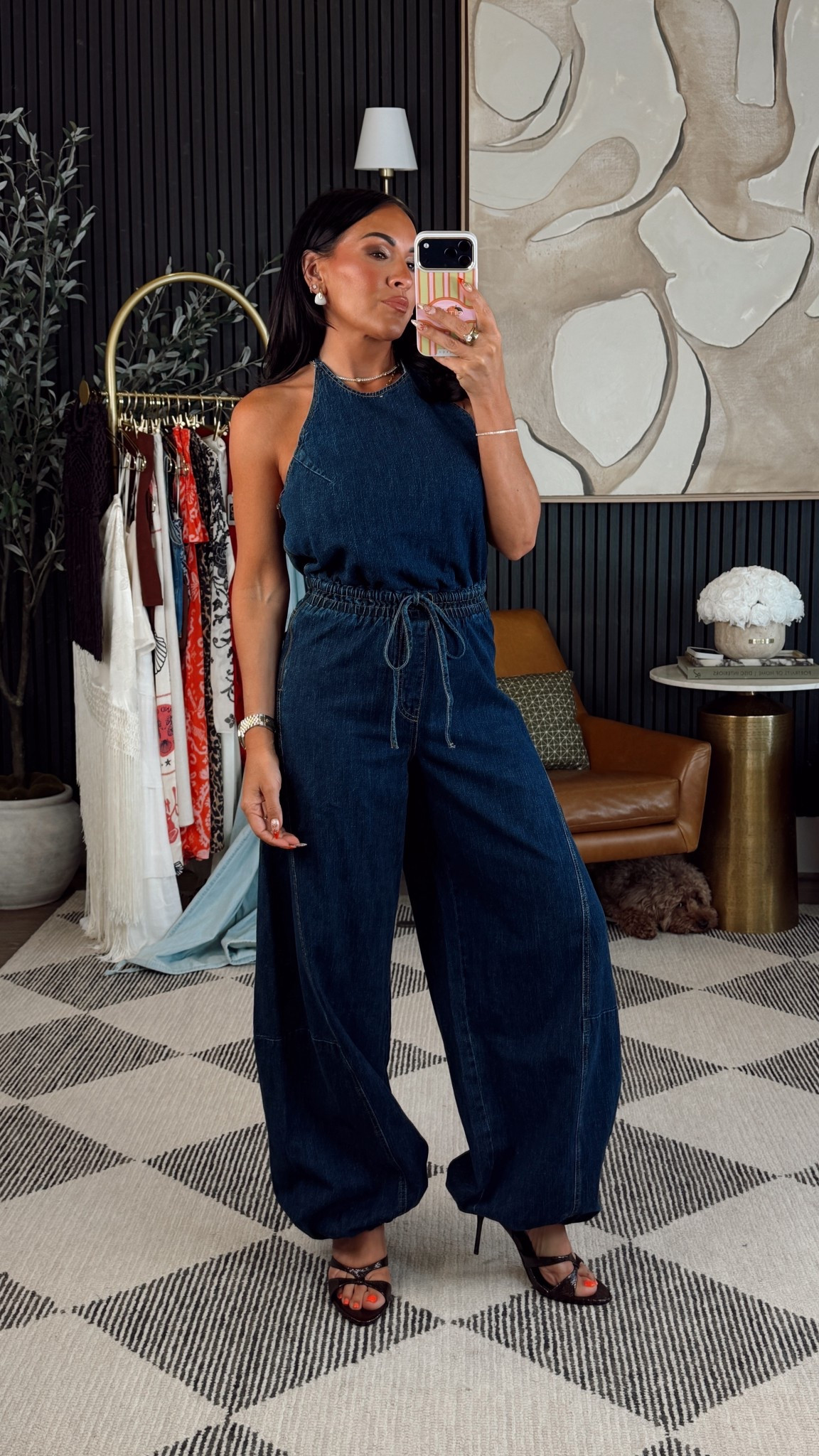 Love this denim jumpsuit 

In an xs regular 