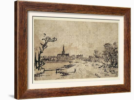 'Landscape with Water, the Village of Amstelveen in the Background, C.1654-55' Giclee Print - Rem... | Art.com