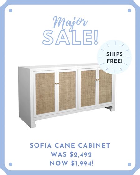 I know this is still a splurge but so many places aren’t including this GORGEOUS Sofia cane cabinet in their Labor Day sales…except this retailer who not only has it 20% OFF & in stock, but also SHIPS FOR FREE!! 💃🏼💃🏼💃🏼 Just wanted to share incase anyone was waiting for this to go on sale!!

#LTKsalealert #LTKhome #LTKstyletip