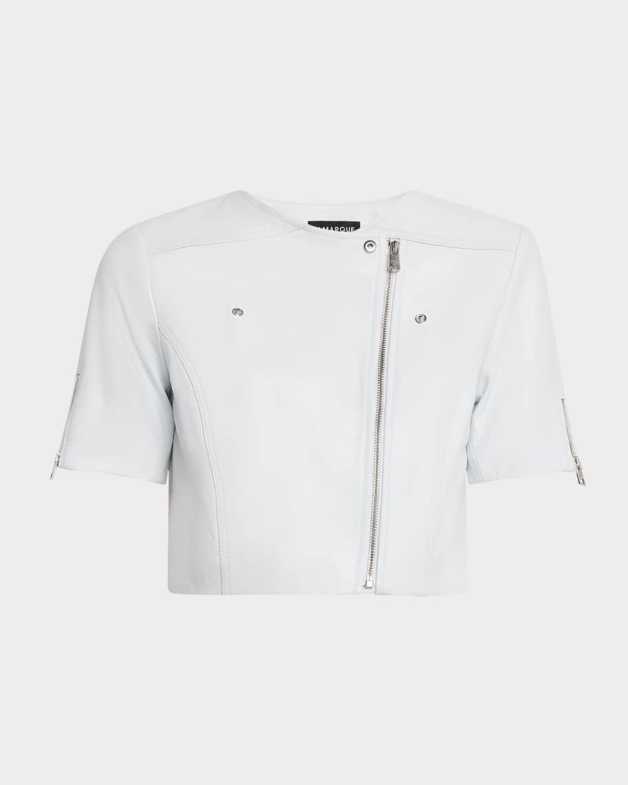 LaMarque Kirsi Cropped Biker Jacket | Neiman Marcus