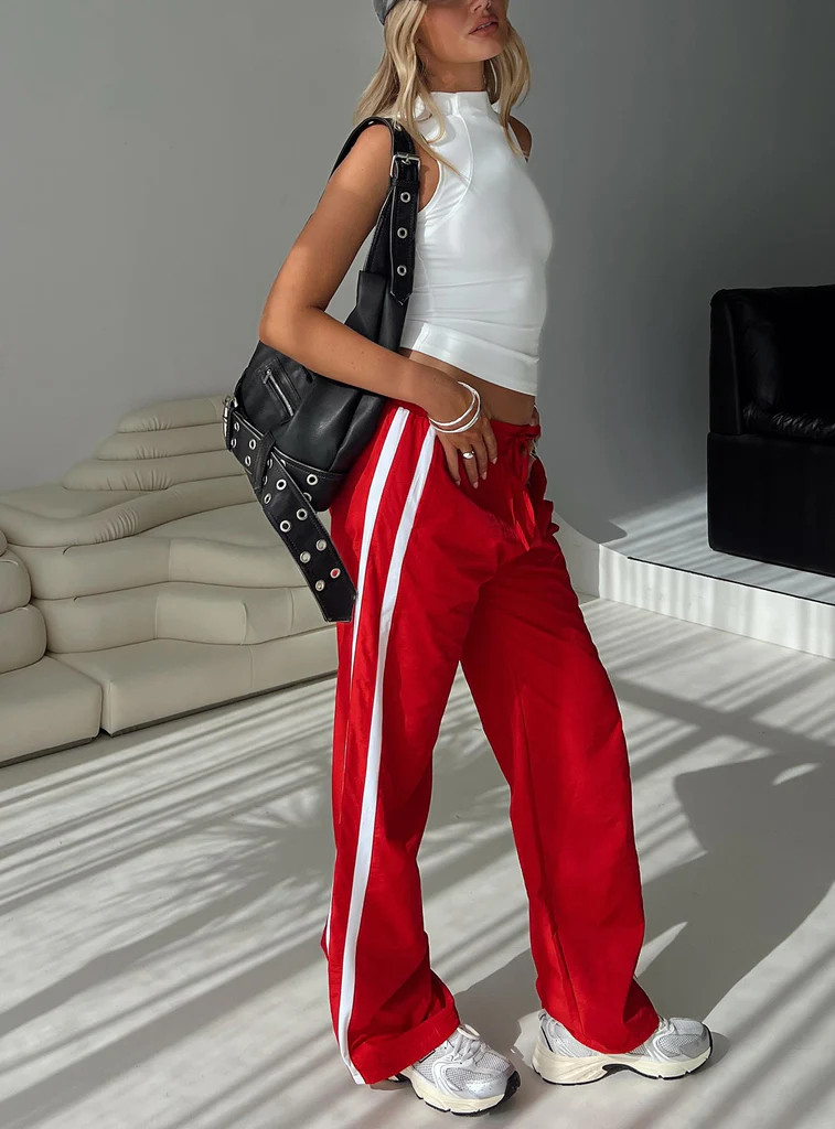 Keli Track Pants Red / White | Princess Polly US
