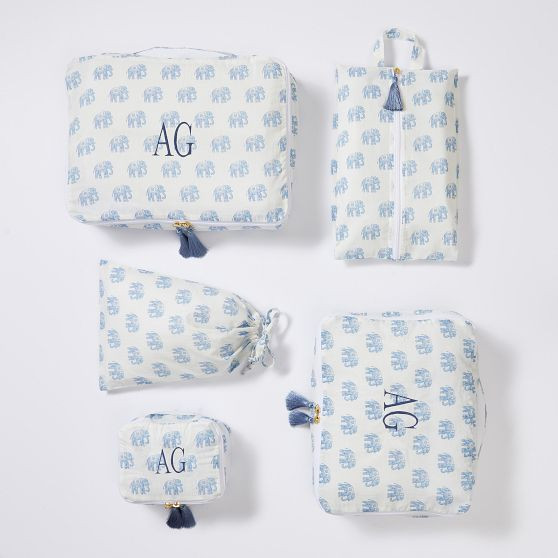 5 Piece Block Print Packing Cube Set | Mark and Graham