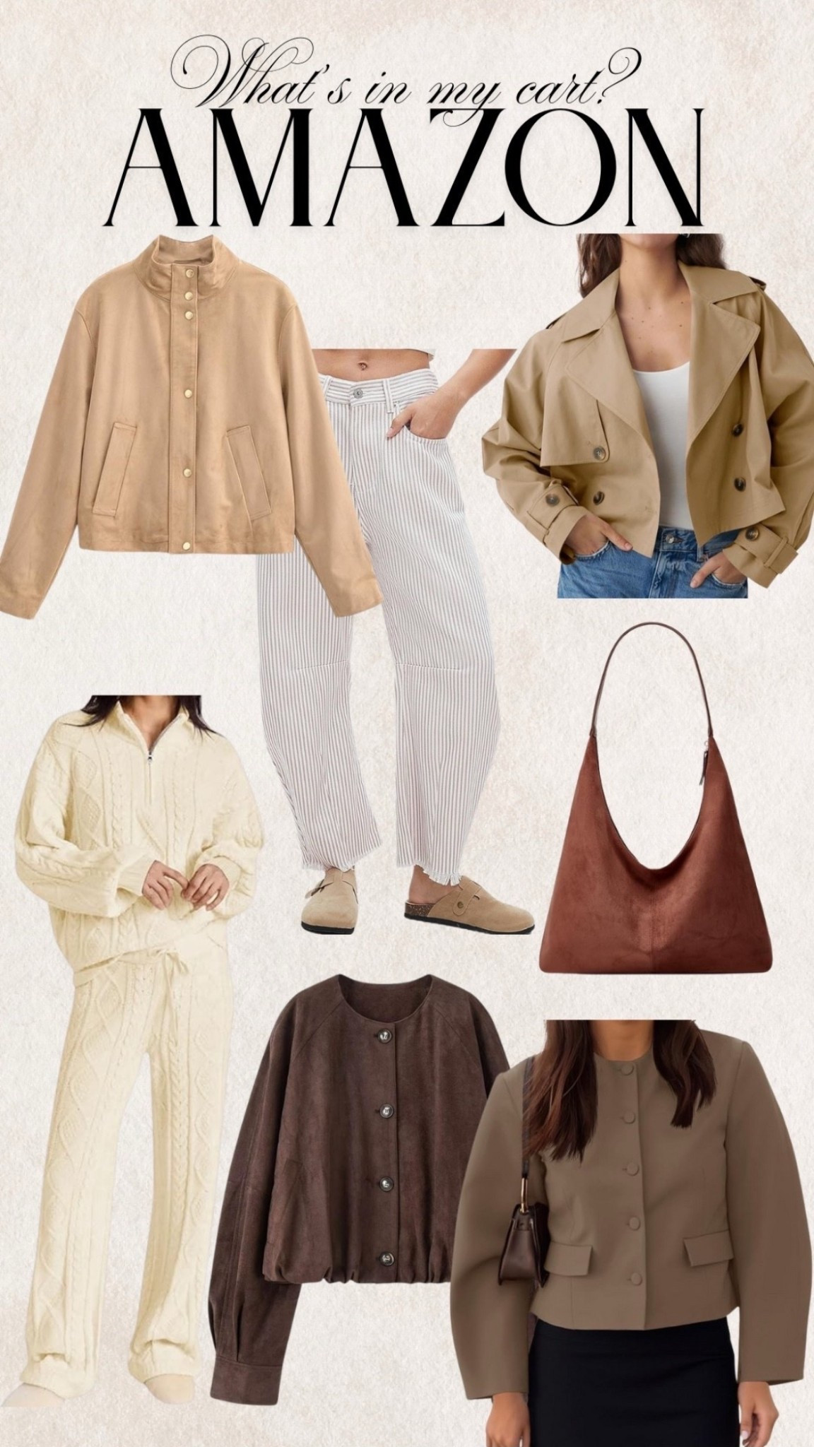 What’s in my cart- Fall edition? 
I have been loving jackets and suede lately! Everything linked below! 

Amazon finds, Amazon fashion, Suede, Fall finds, Fall outfits, Fall fashion, Fall jackets, Suede jackets, Suede purse, Fall inspo, Fall outfit inspo, Emily Ann Gemma

#LTKStyleTip #LTKSeasonal #LTKFindsUnder100