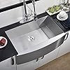 Comllen 33 Inch 304 Stainless Steel Farmhouse Kitchen Sink, Single Bowl 16 Gauge 10 Inch Deep Han... | Amazon (US)