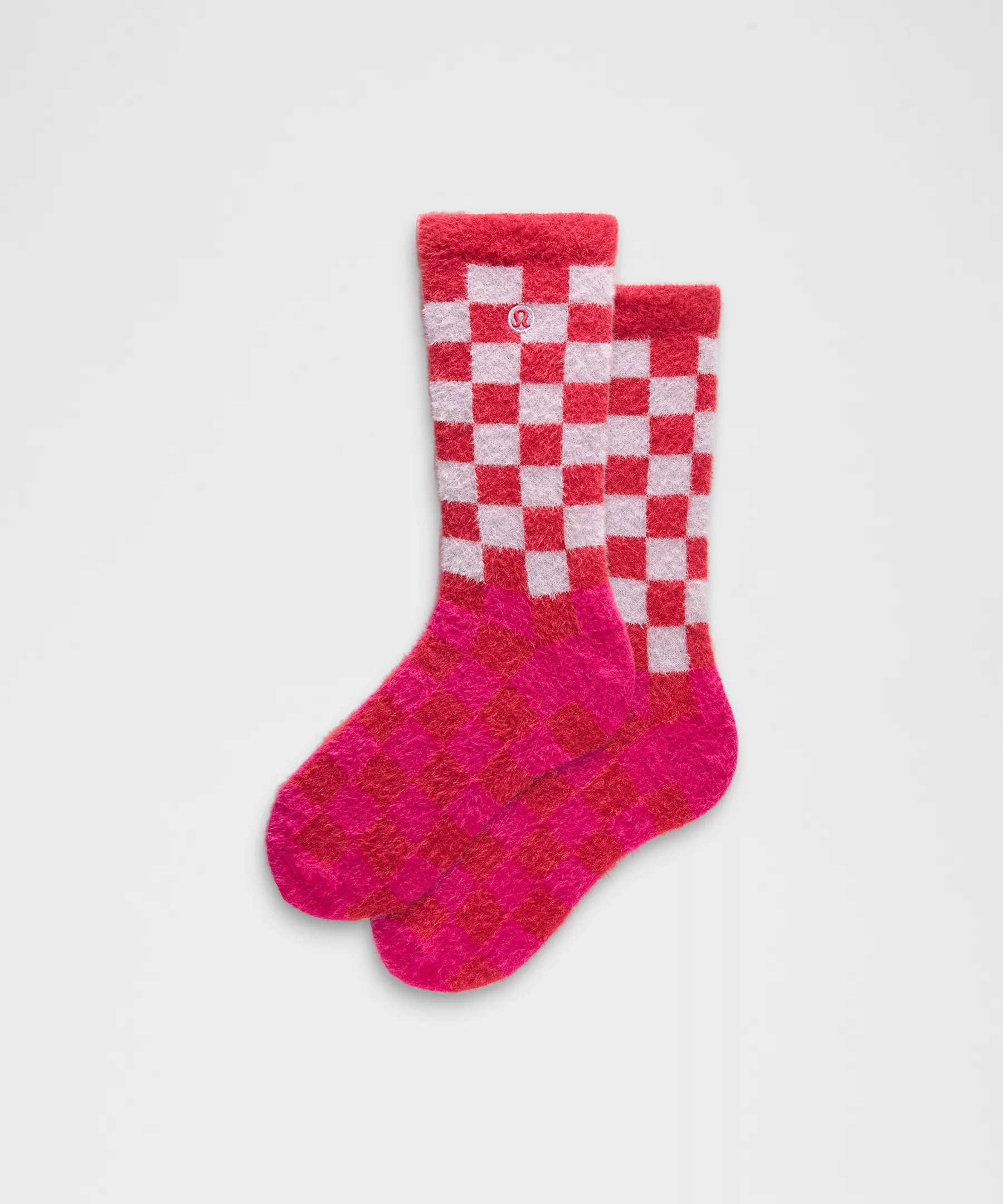 Unisex Fuzzy Checkered Crew Socks | Lululemon (US)