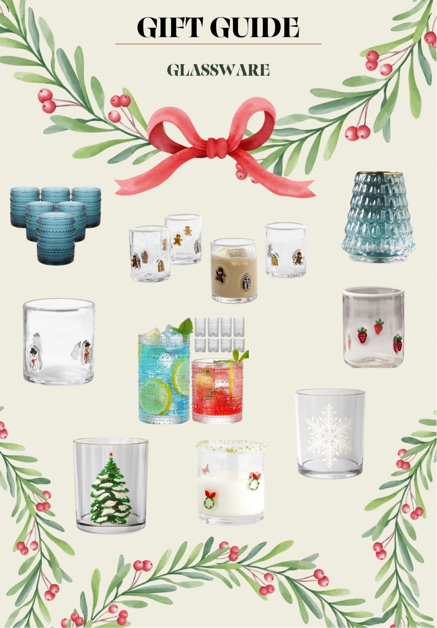 Gifts for that person who is obsessed with glassware for cute drinks! 
#glassware #christmasgiftguide

#LTKHoliday #LTKGiftGuide #LTKHome