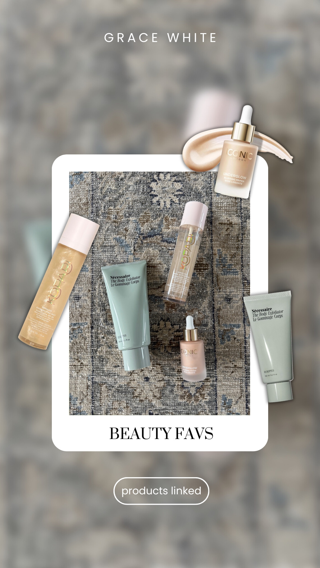 Must have products to keep your skin glowing!

primer, beauty, beauty products, self care, womens wellness, wellness, self love, blurring primer, sunscreen, body exfoliator, Grace White 

 #LTKgrwm #LTKmorningroutine #LTKBeauty