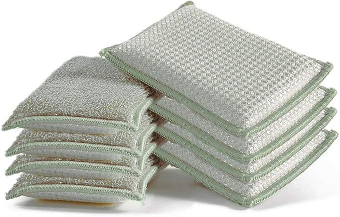 JEBBLAS Bamboo Natural Absorbent Sponges Kitchen Cleaning Sponges Reusable Dish Washing Sponges G... | Amazon (US)