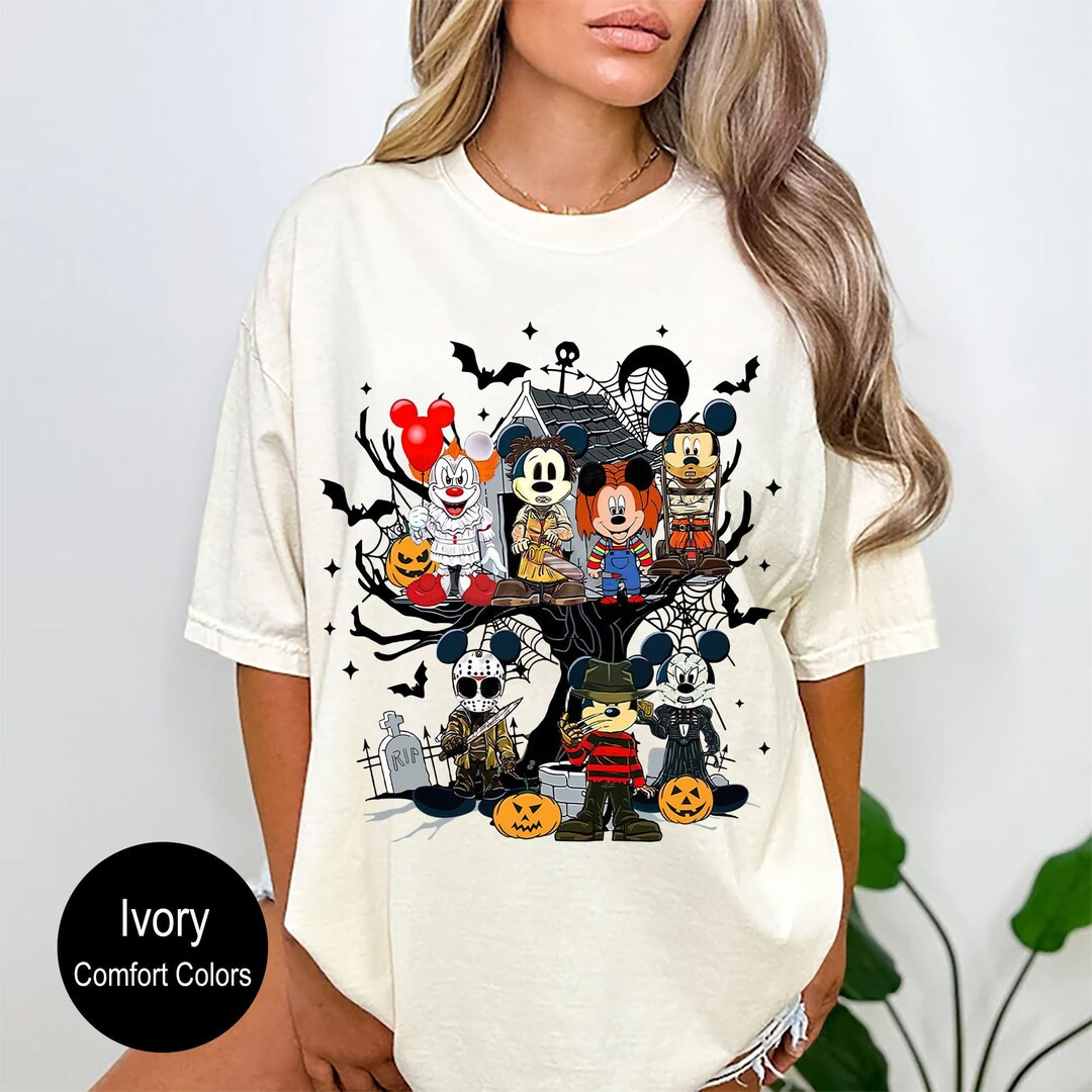 Mickey Chareacter Horron Halloween Shirt, Disney Halloween Shirt, Mickey's Not So Scary Halloween... | Etsy (US)