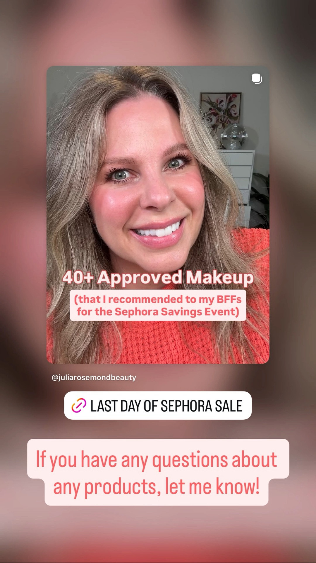 If you have any questions about any products, let me know!