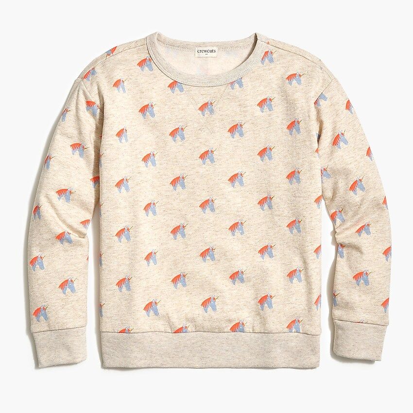 Girls' unicorn crewneck sweatshirt | J.Crew Factory