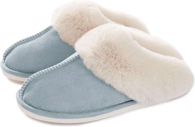 Donpapa Womens Slipper with Memory Foam Fluffy Soft Warm Slip On House Slippers Anti-Skid Cozy Pl... | Amazon (US)