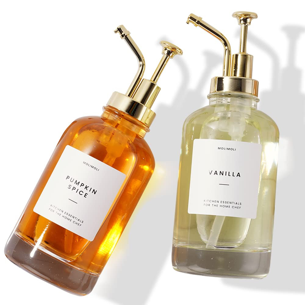 Molimoli Coffee Syrup Dispenser for Coffee Bar, Coffee Pump Dispenser, Glass Syrup Bottle w. Pump... | Amazon (US)