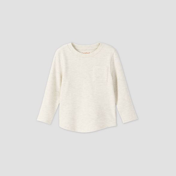 Toddler Boys' Ottoman Knit T-Shirt - Cat & Jack™ Cream | Target