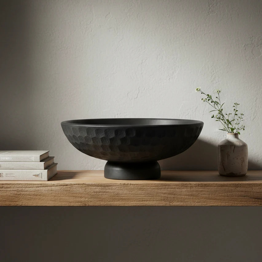 Evette Footed Bowl | Pepper + Vetiver
