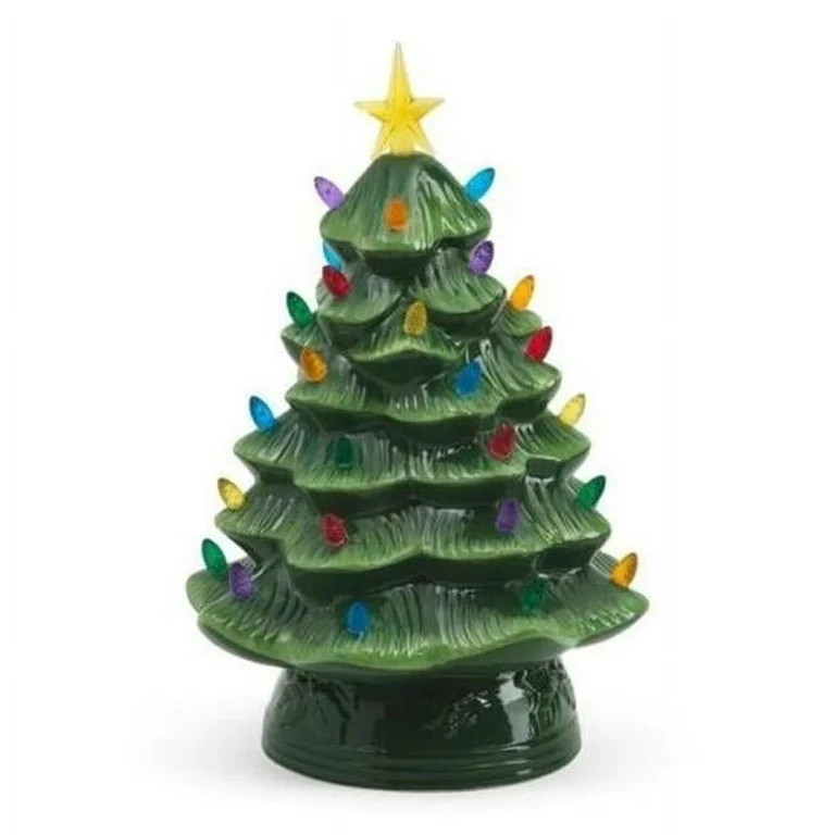 Mr. Christmas 12 in. Nostalgic Ceramic Tree - Green | Walmart (US)