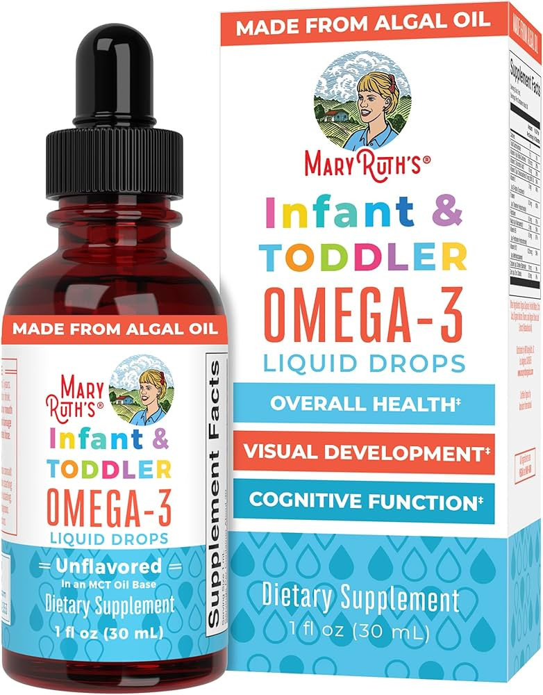 MaryRuth Organics Infant and Toddler Omega-3 Liquid Drops by | 200mg DHA and 2mg EPA Per Serving ... | Amazon (US)