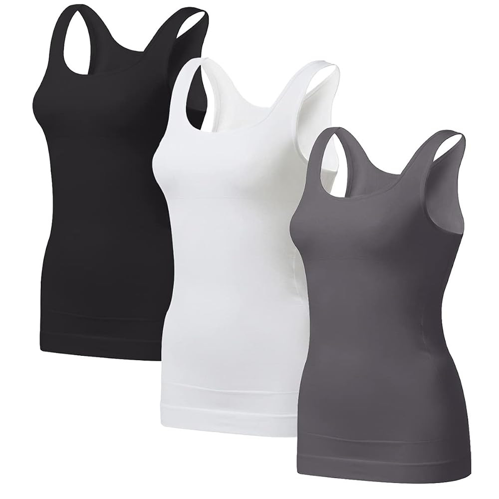 EUYZOU Women's Tummy Control Shapewear Tank Tops - Seamless Body Shaper Compression Top | Amazon (US)