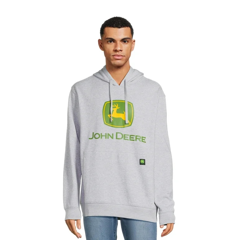 John Deere Young Men’s Graphic Logo Fleece Pullover Fleece Hoodie, up to Size 3XL | Walmart (US)