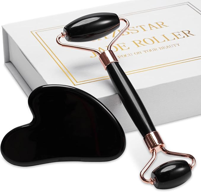 XYZBSTAR Jade Roller for Face, Facial Roller Massager Skin Care Tool, Gua Sha Facial Tools for Fa... | Amazon (US)