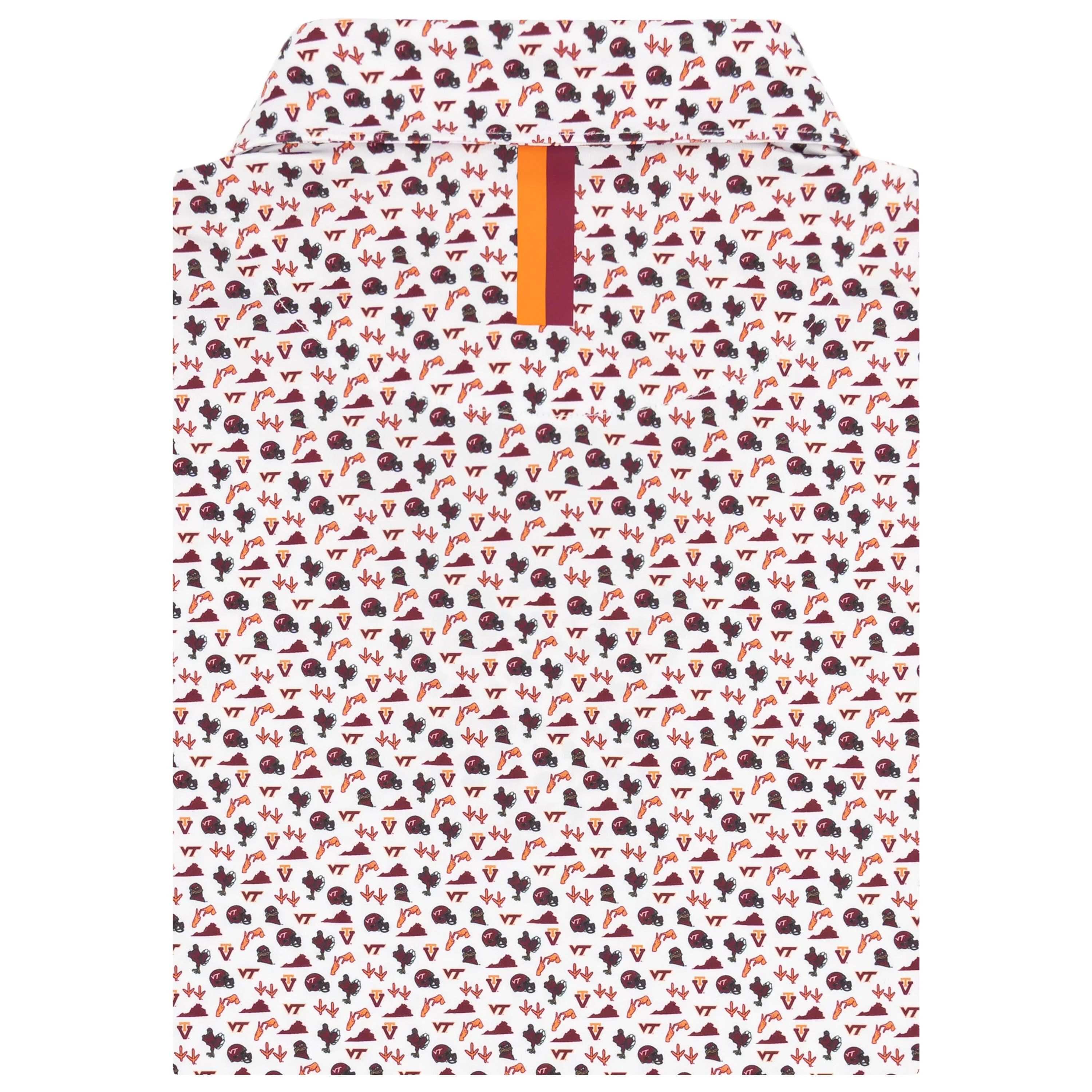 The Virginia Tech Gameday Collegiate Polo - White | Rhoback | RHOBACK